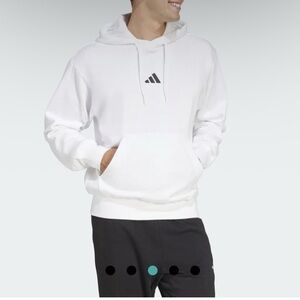 NWT Adidas Sweatshirt Mens XL White Fleece Logo Multi Sport Hoodie
